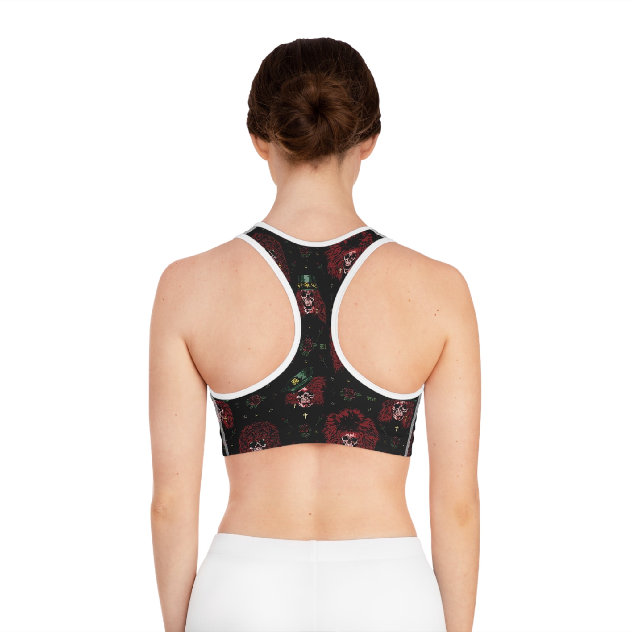 Rock N Roll Never Gets Old Skull Sports Bra